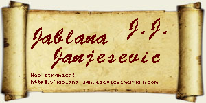 Jablana Janješević vizit kartica